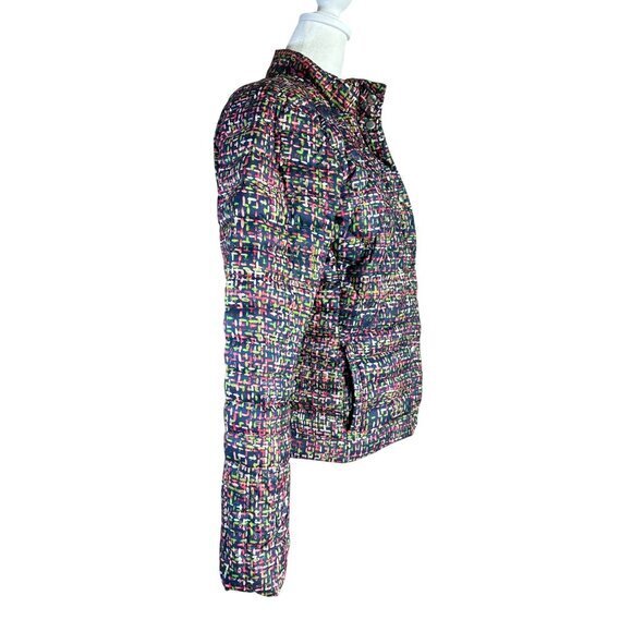 Lands End Women’s Size Small Down Puffer Jacket‎ Multi Color Abstract Print - Picture 4 of 10